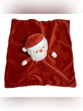Little Holly Santa Claus Lovey 13” Security Blanket Red White Christmas Pearhead